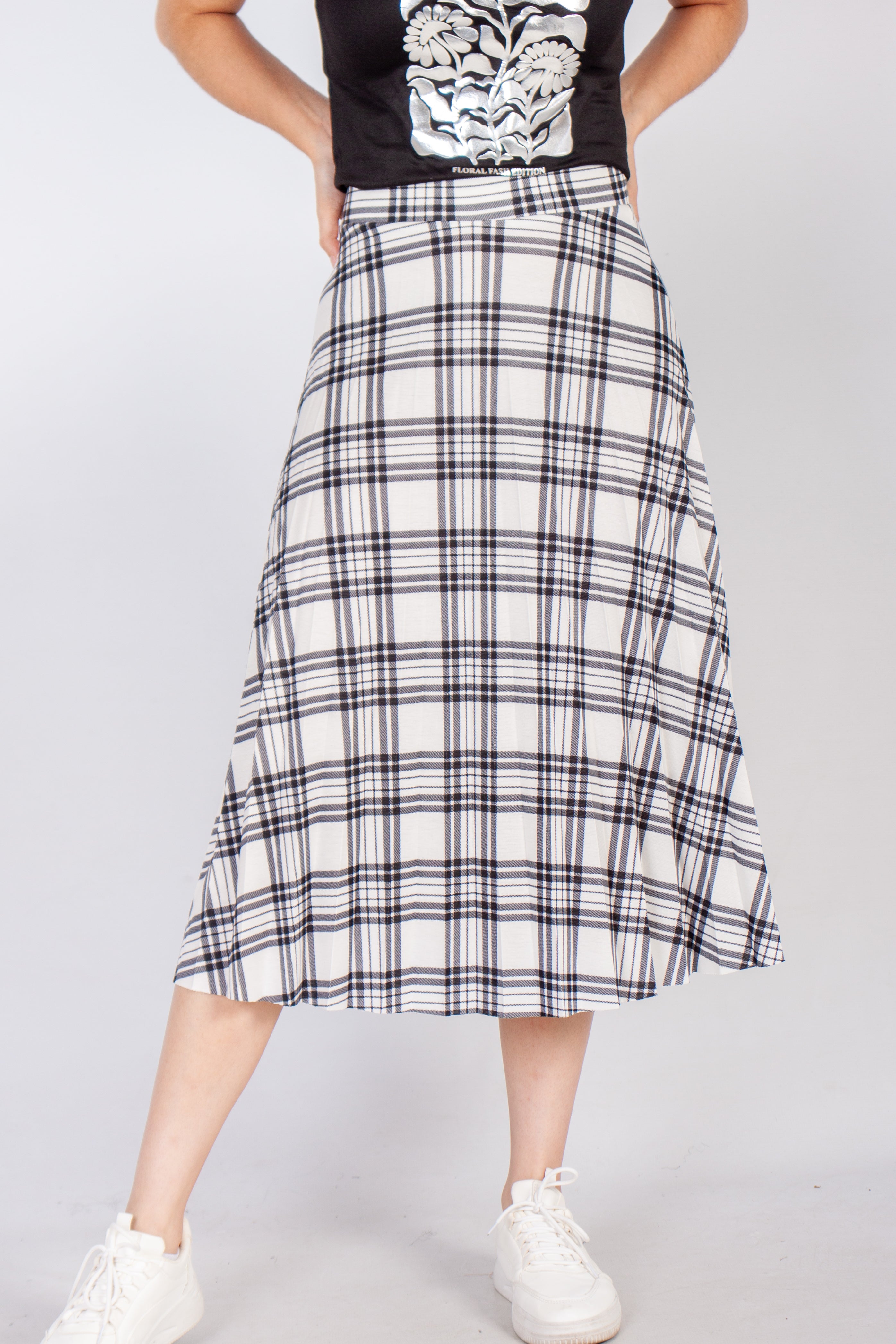 Pleated Midi Skirt